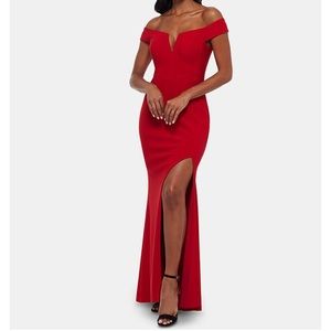 Off the shoulder gown